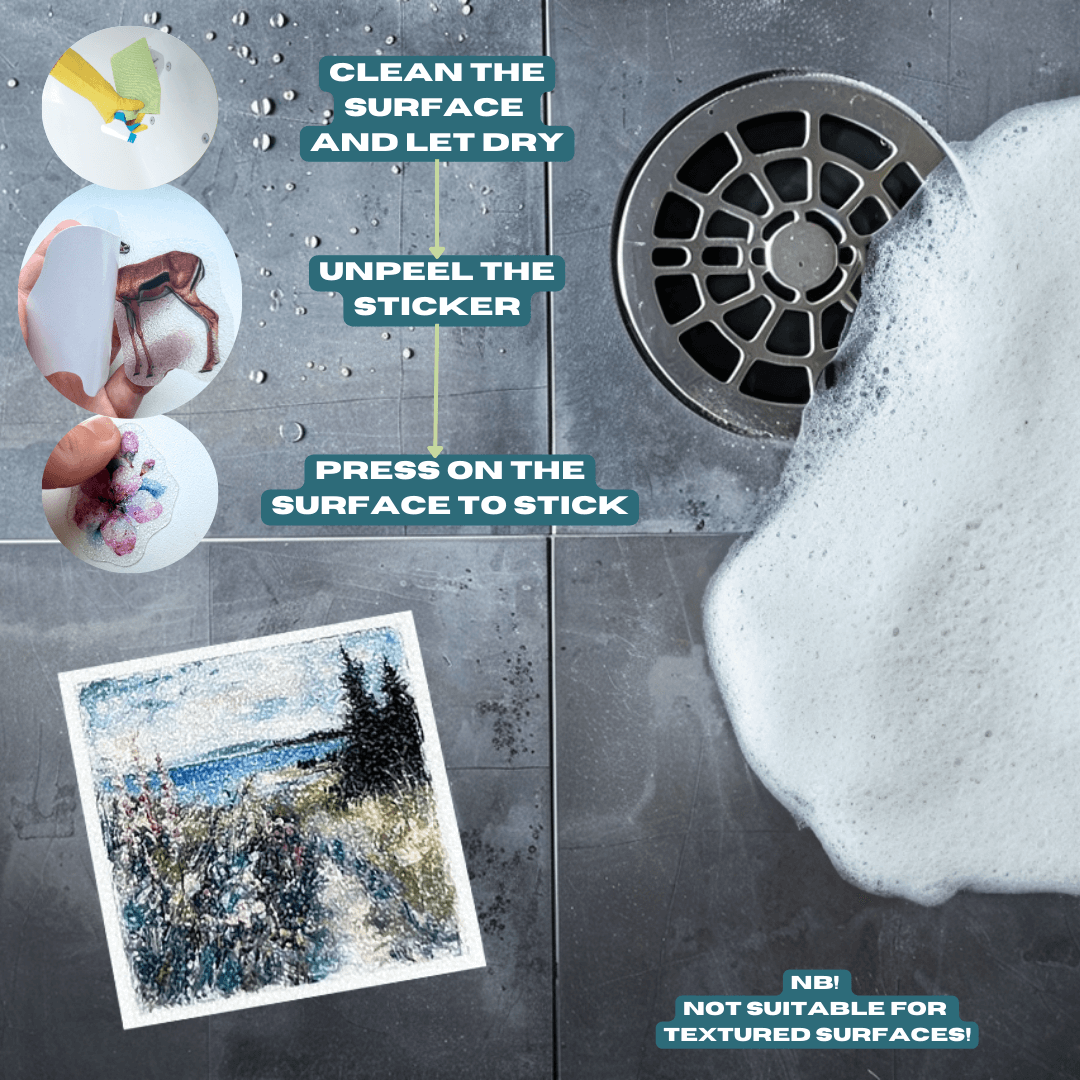 High-quality Shower floor Art Sticker Set that is ideal for preventing slips and enhancing safety.