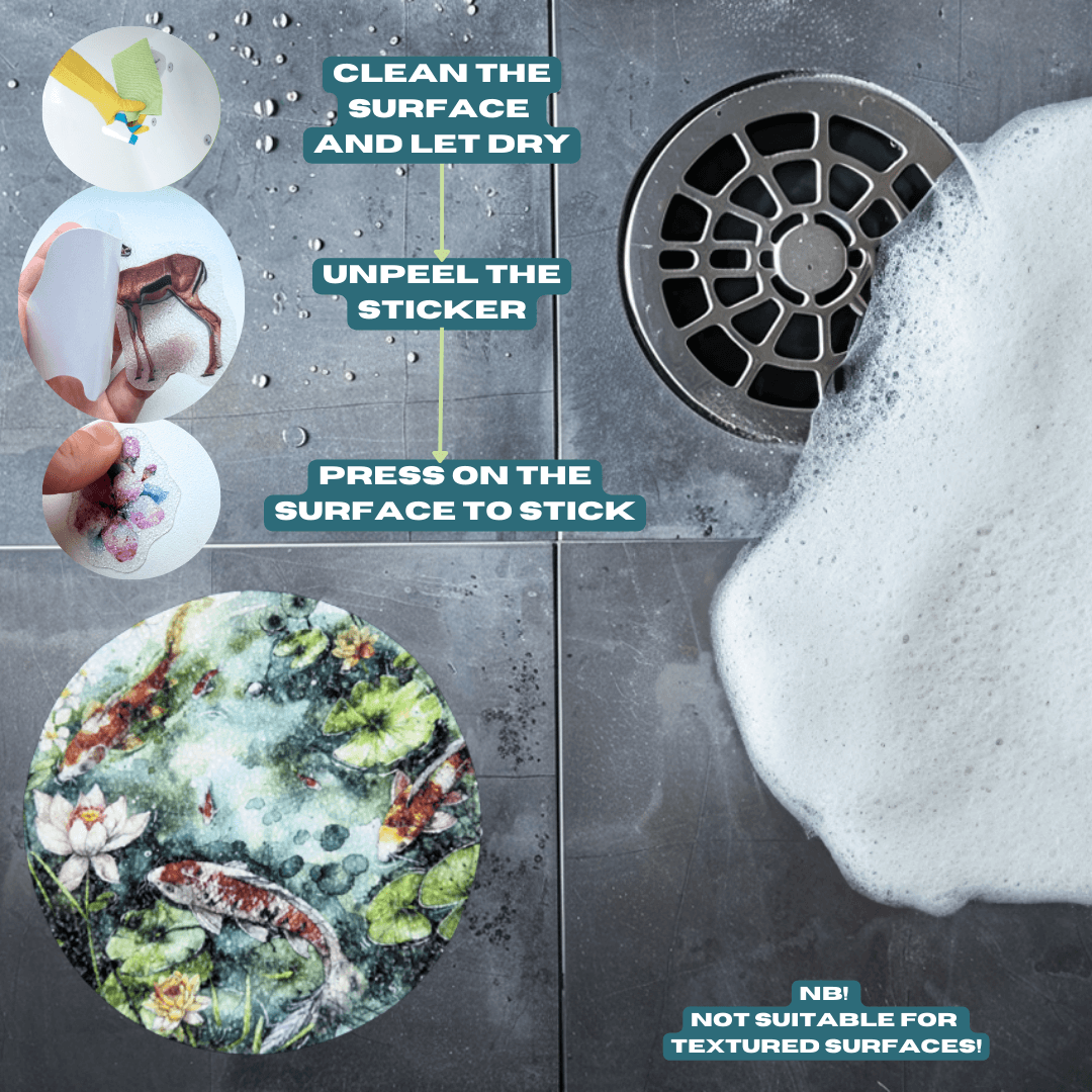 Anti-Slip Stickers | Koi Fish Decal - Image 7