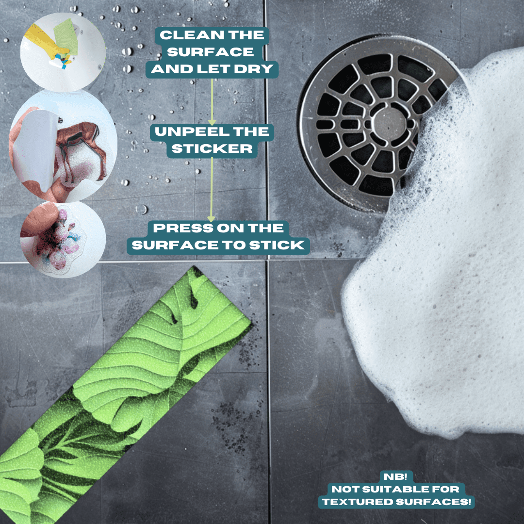 Anti-Slip Stickers | Botanical Style Anti Slip Step Strips - Image 8