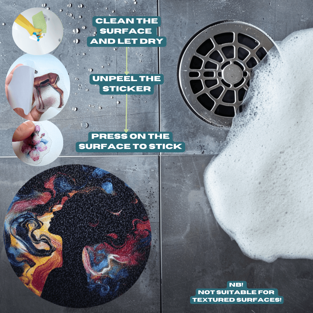 Anti-Slip Stickers | Woman Head Silhouette - Image 7