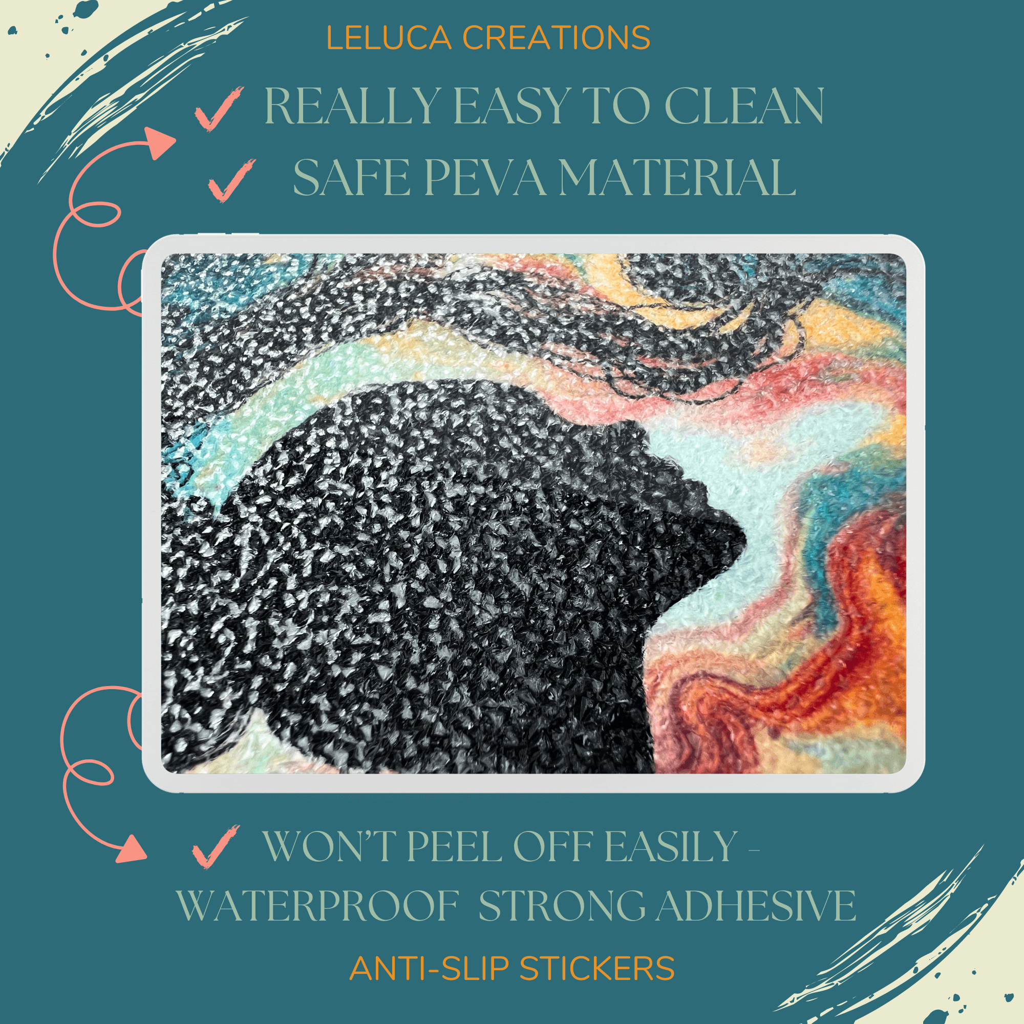 Anti-Slip Stickers | Woman Head Silhouette - Image 5