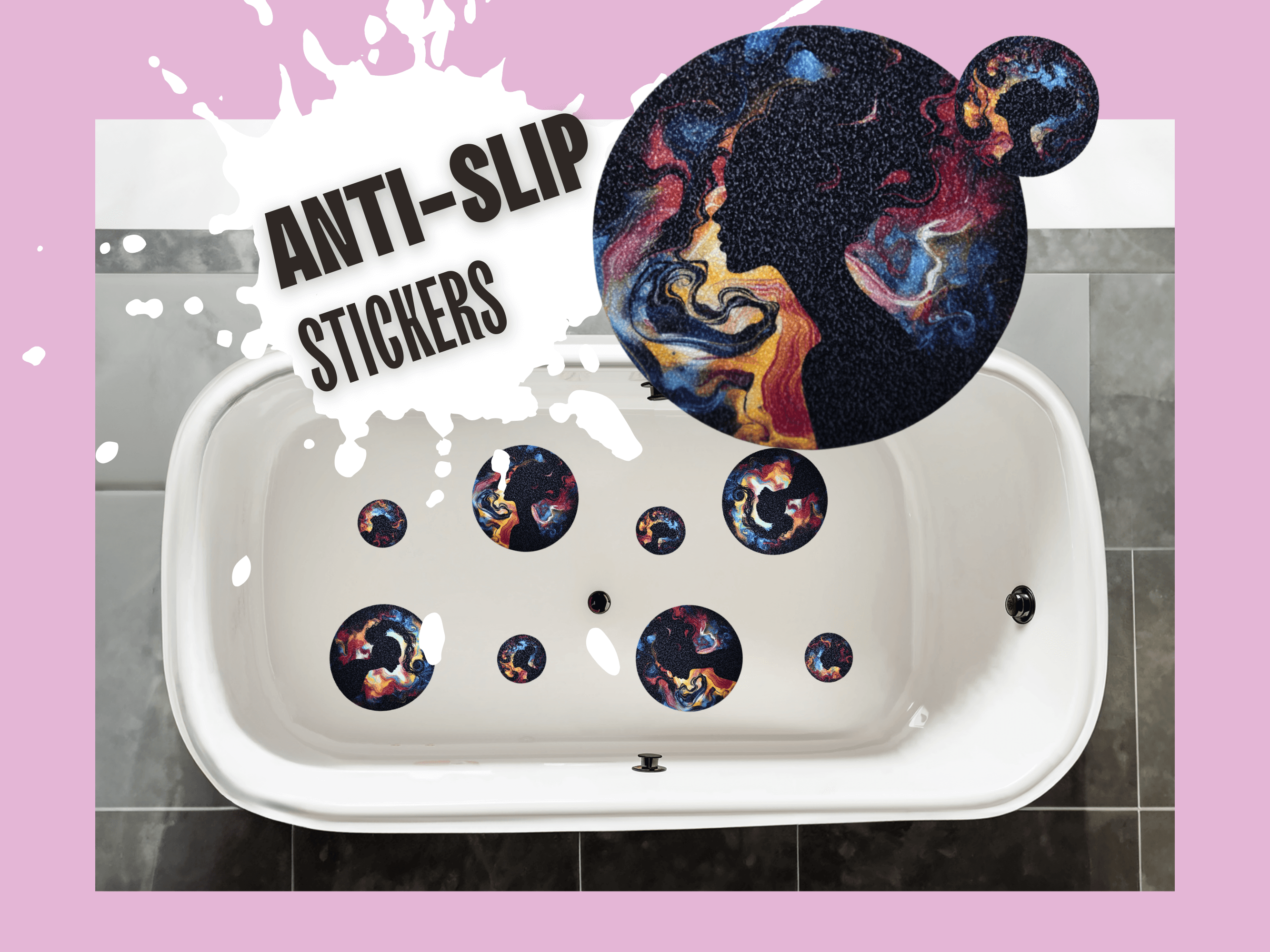 High-quality woman head silhouette non slip bathtub stickers lowe's ideal for preventing slips and enhancing safety.